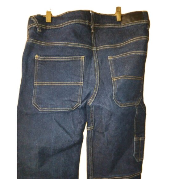 Supply & Demand Dark Wash Exposed Stitching Skinny Jeans Men's Size 34 X 33 - Picture 6 of 9